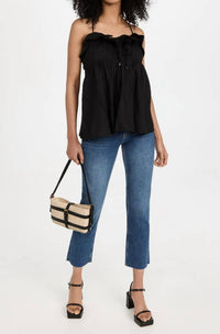 JAYCE LINEN LACED EMPIRE TOP