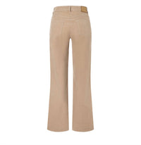 MAC Women's Wide Leg Velvet Jeans in sand beige - women's jeans - detail view