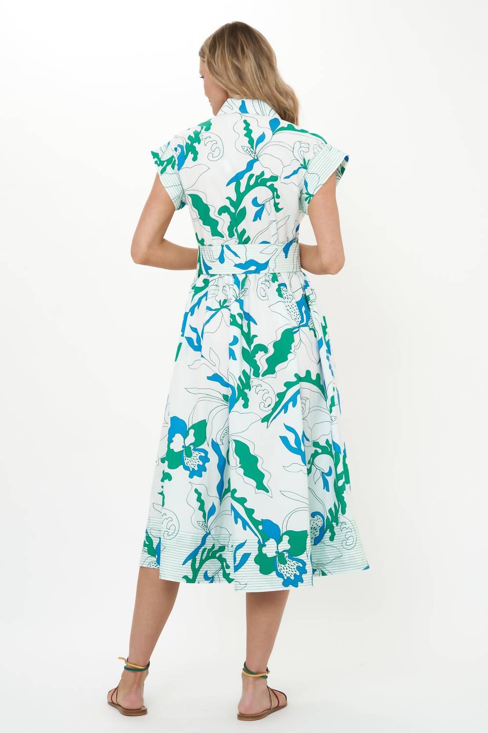 Oliphant - Belted Shirt Midi Dress