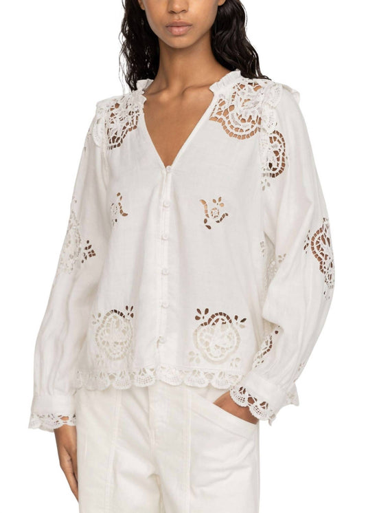 Sea - Edith Embroidery Long Sleeve Top