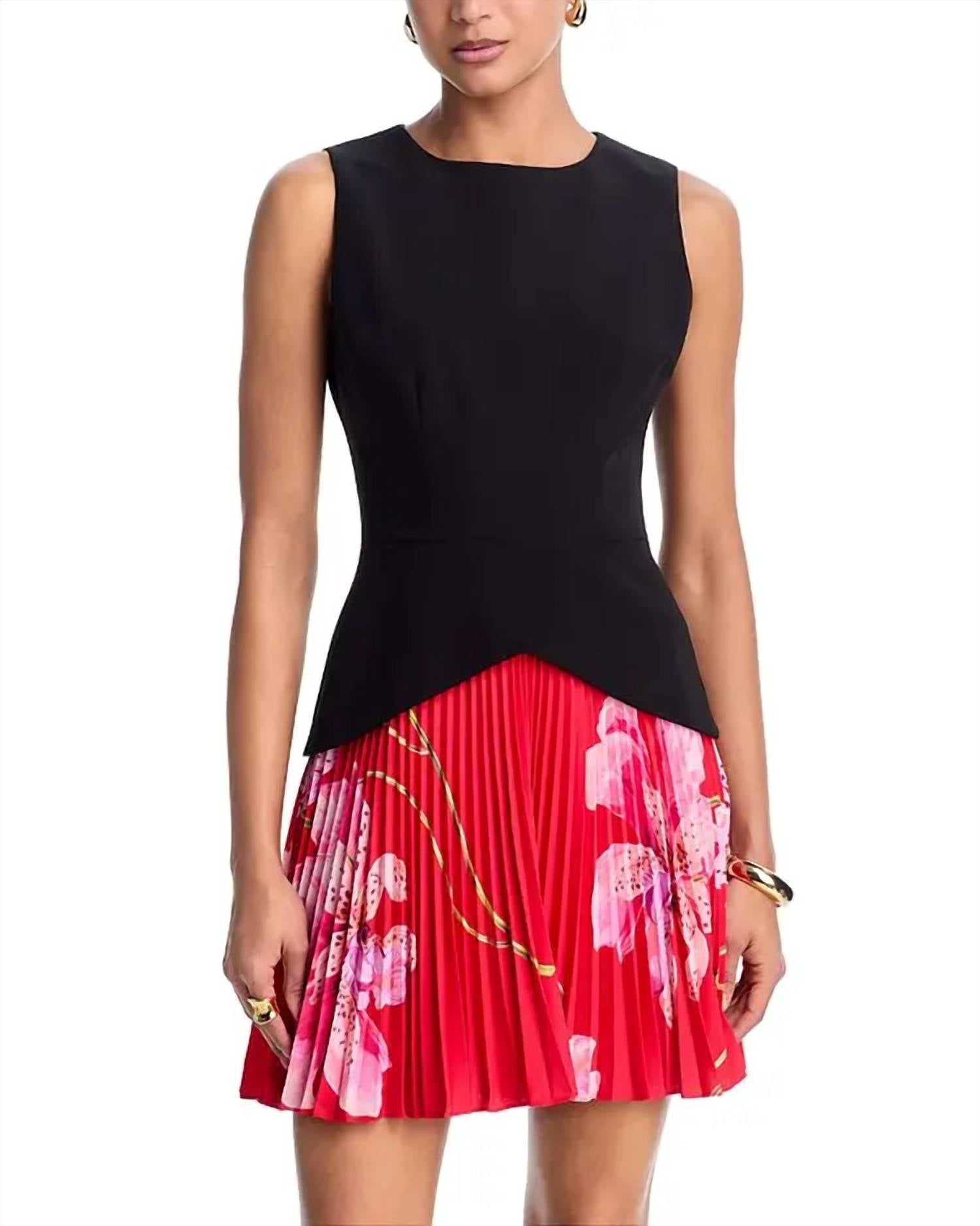 Milly - Haddy Printed Pleated Mini Dress