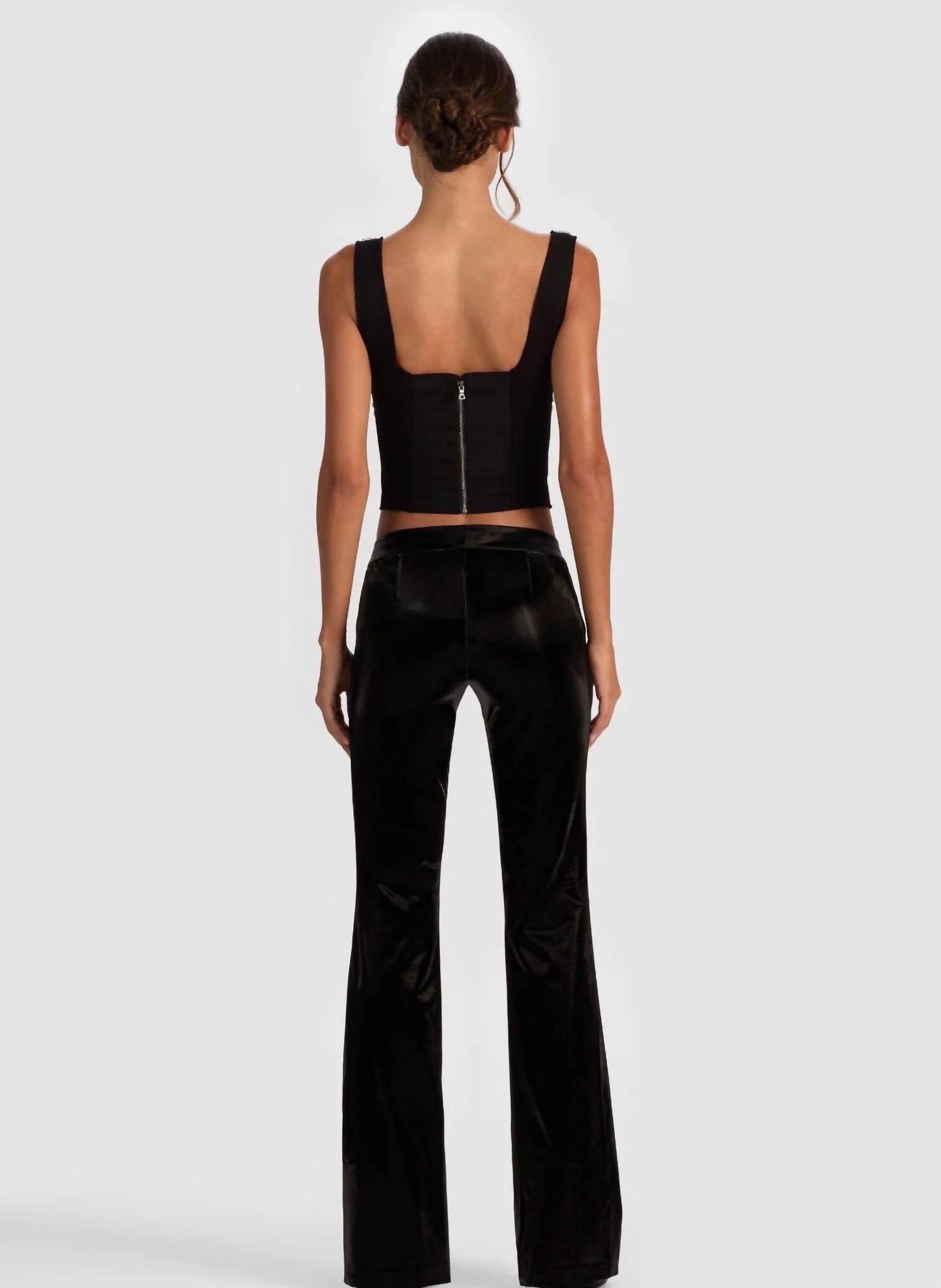 Alice + Olivia - Breslin Embellished Band Tee Corset Top