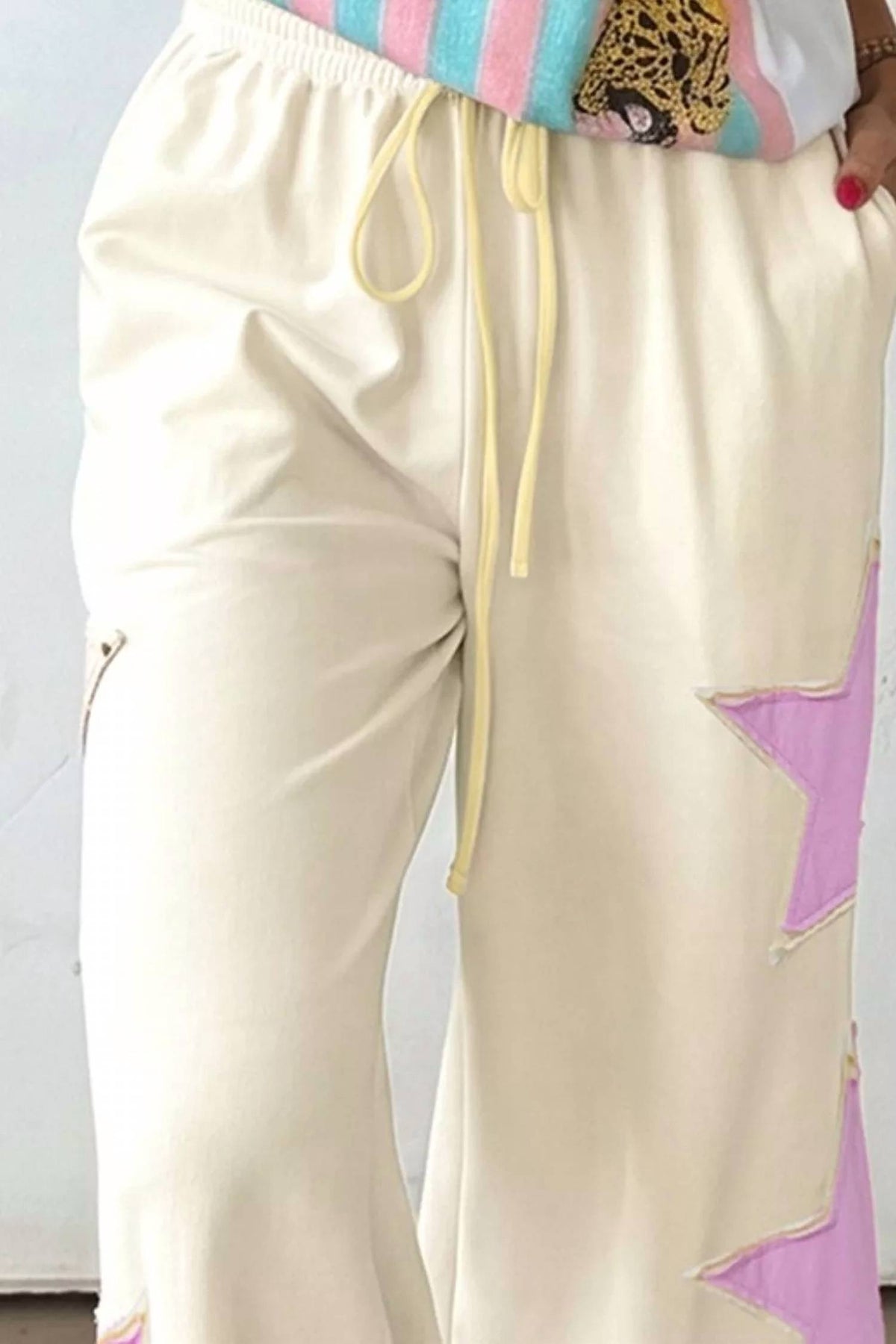 1 The Woman - Color Block Patchwork Star Pant