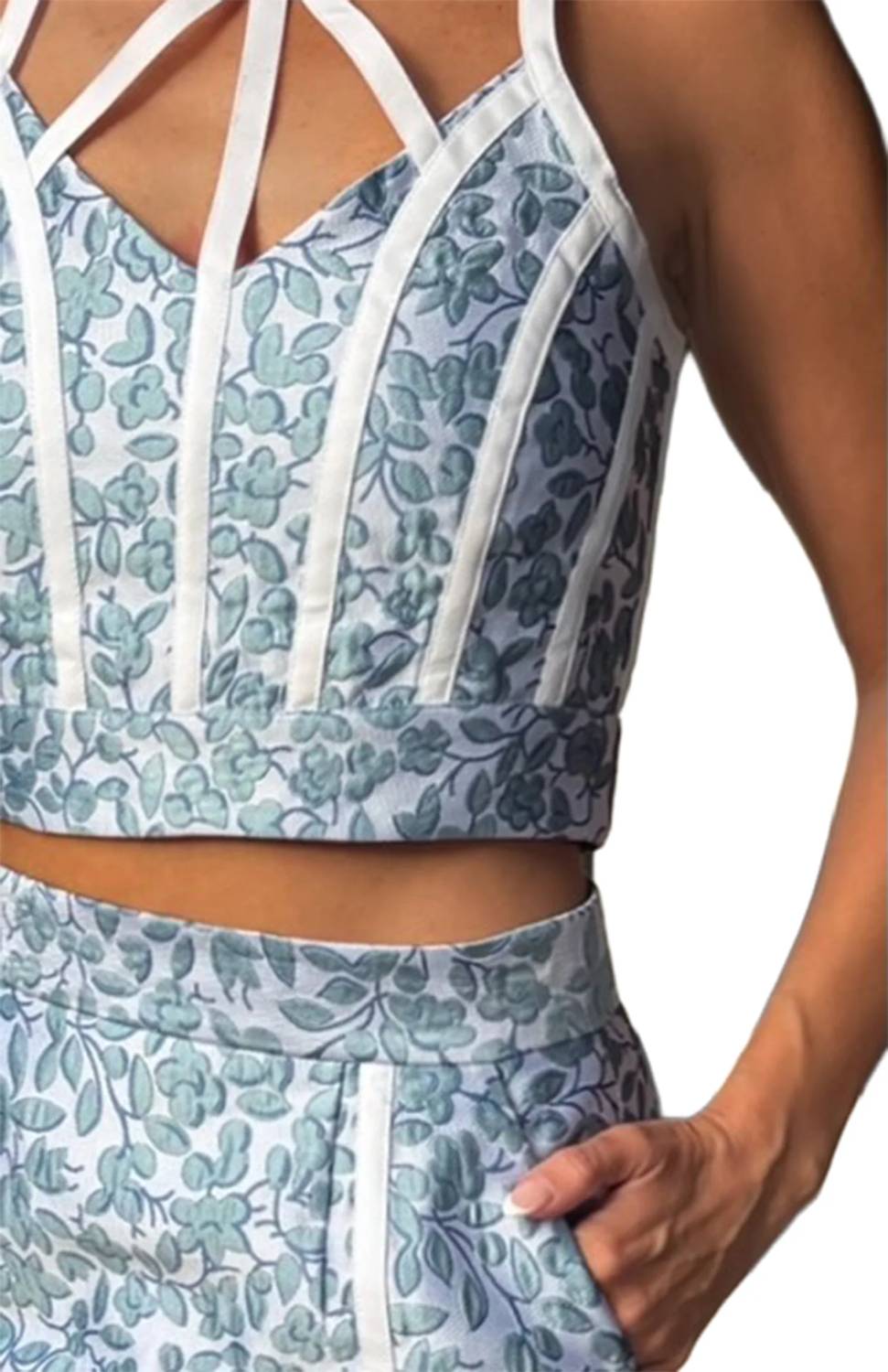 Natanya Friedka - Nicole Jacquard Fabric Two-piece Set