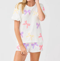 Mary Square - Tina Sequin Top And Short Set