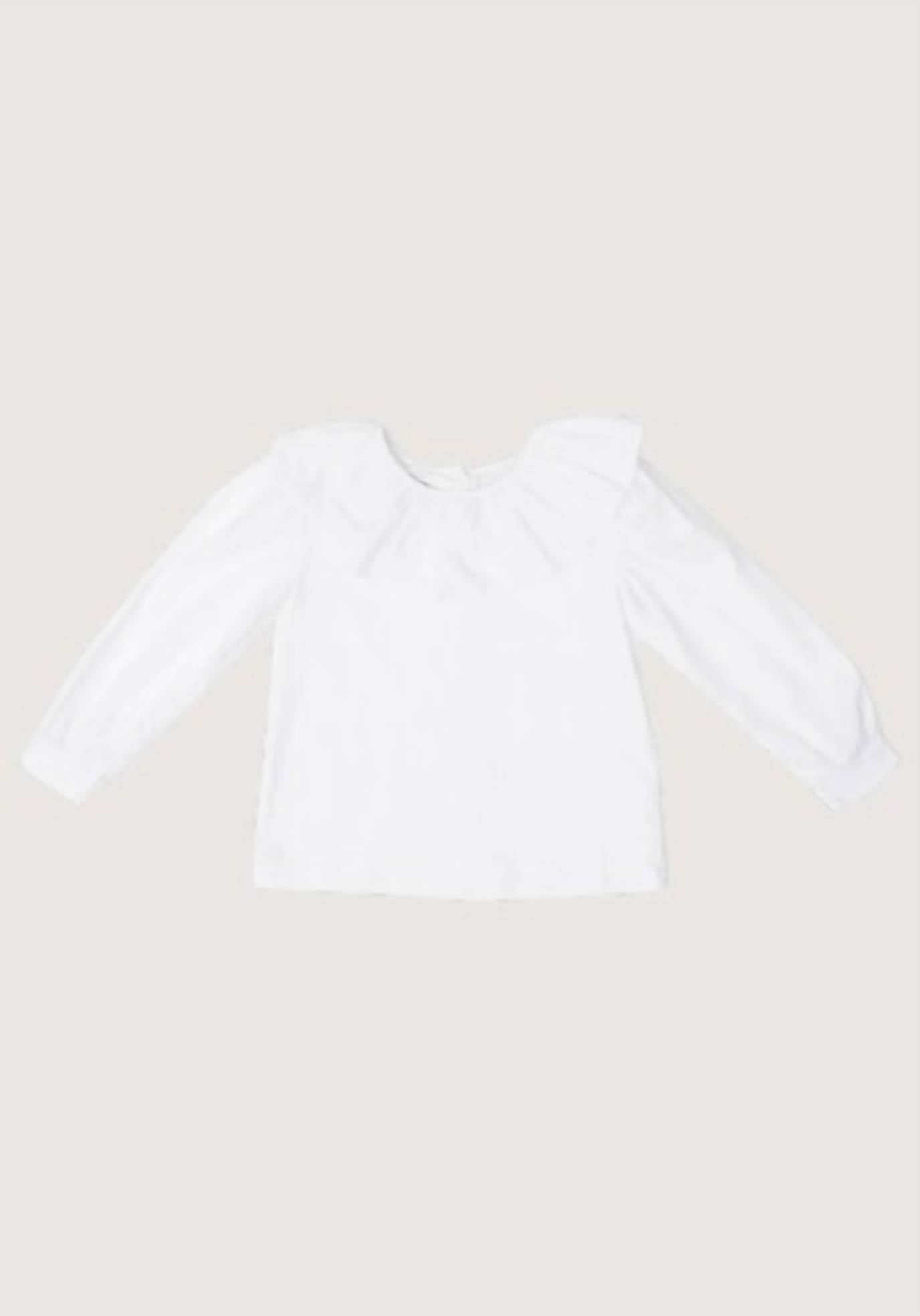 The Oaks Apparel - Girls' Larrison Dot Ruffle Collar Shirt