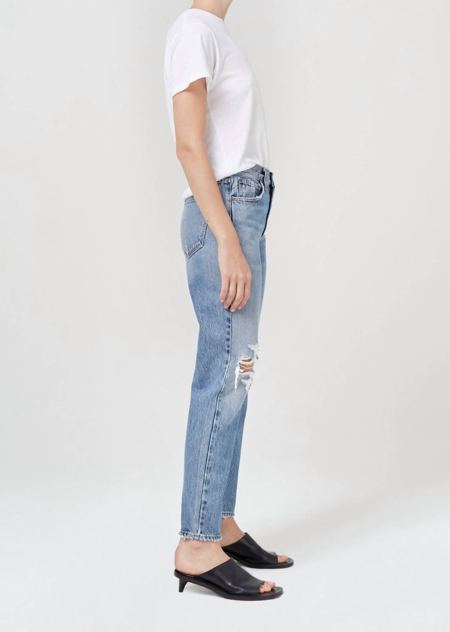Agolde - Mia Mid Rise Straight Jeans