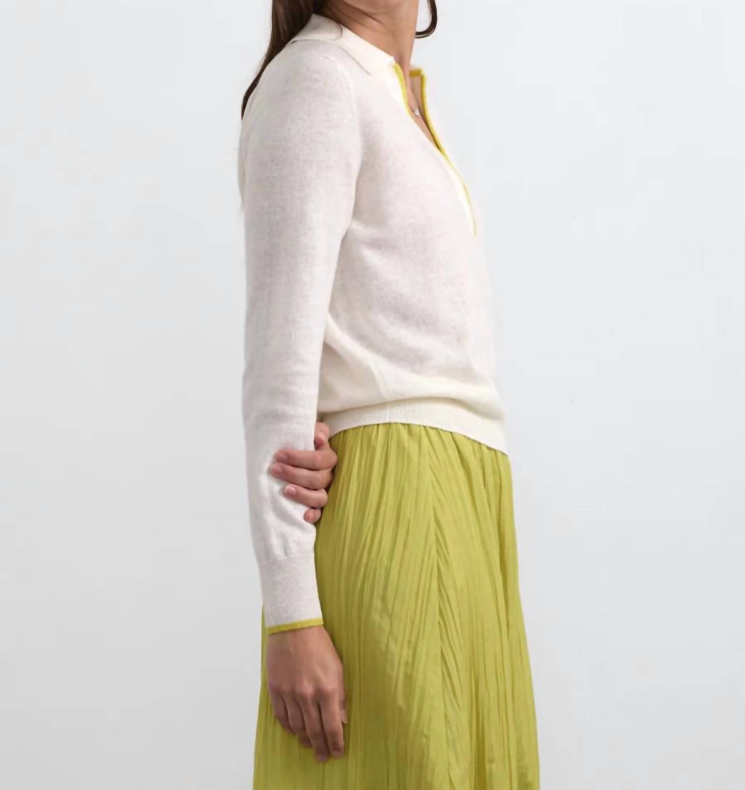 Margaret O'Leary - Cashmere-linen Polo Sweater
