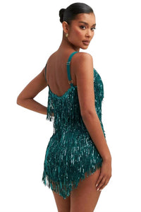 Luxxel - Sequin Fringe Mini Dress