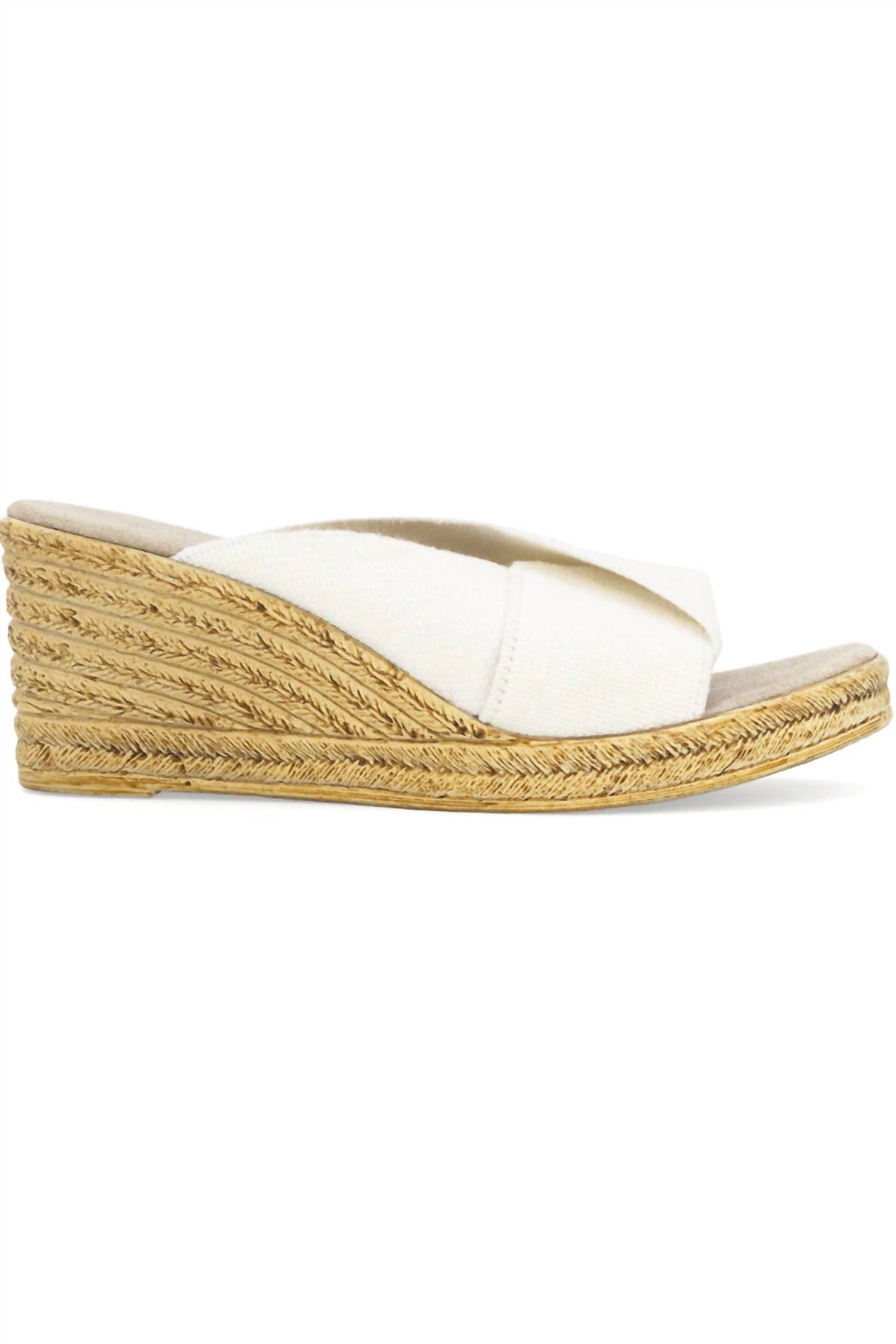 CHARLESTON SHOE CO. Women's Porter Espadrille Wedge Sandal in white - women's sandal
