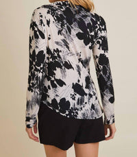 Gilli - Mock Neck Long Sleeve Shirring Top