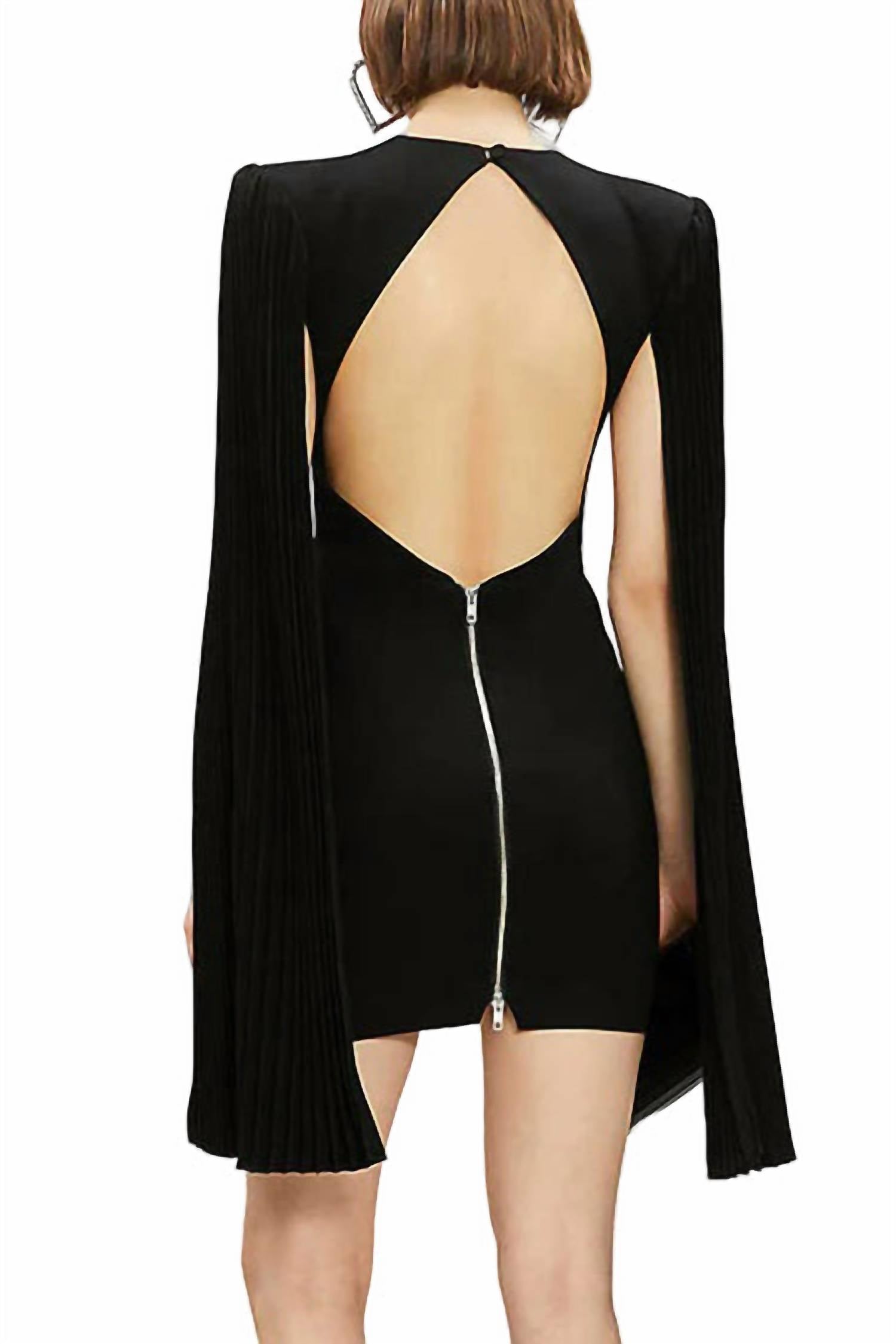 Jovani - Bateau Neck With Open Back Bodycon Crepe Dress