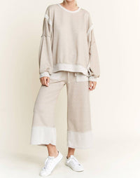 J.Her - Washed Elastic Waist Wide Pants