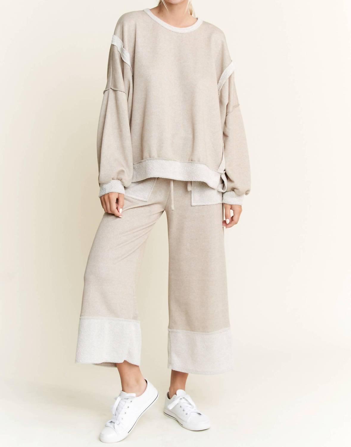 J.Her - Washed Elastic Waist Wide Pants