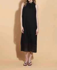 Jessie Liu - Petal Detail Around The Neck Midi Dress