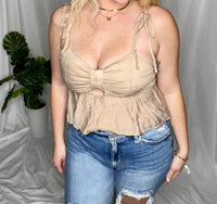 Peach Love - Kaity Tie Strap Crop Top