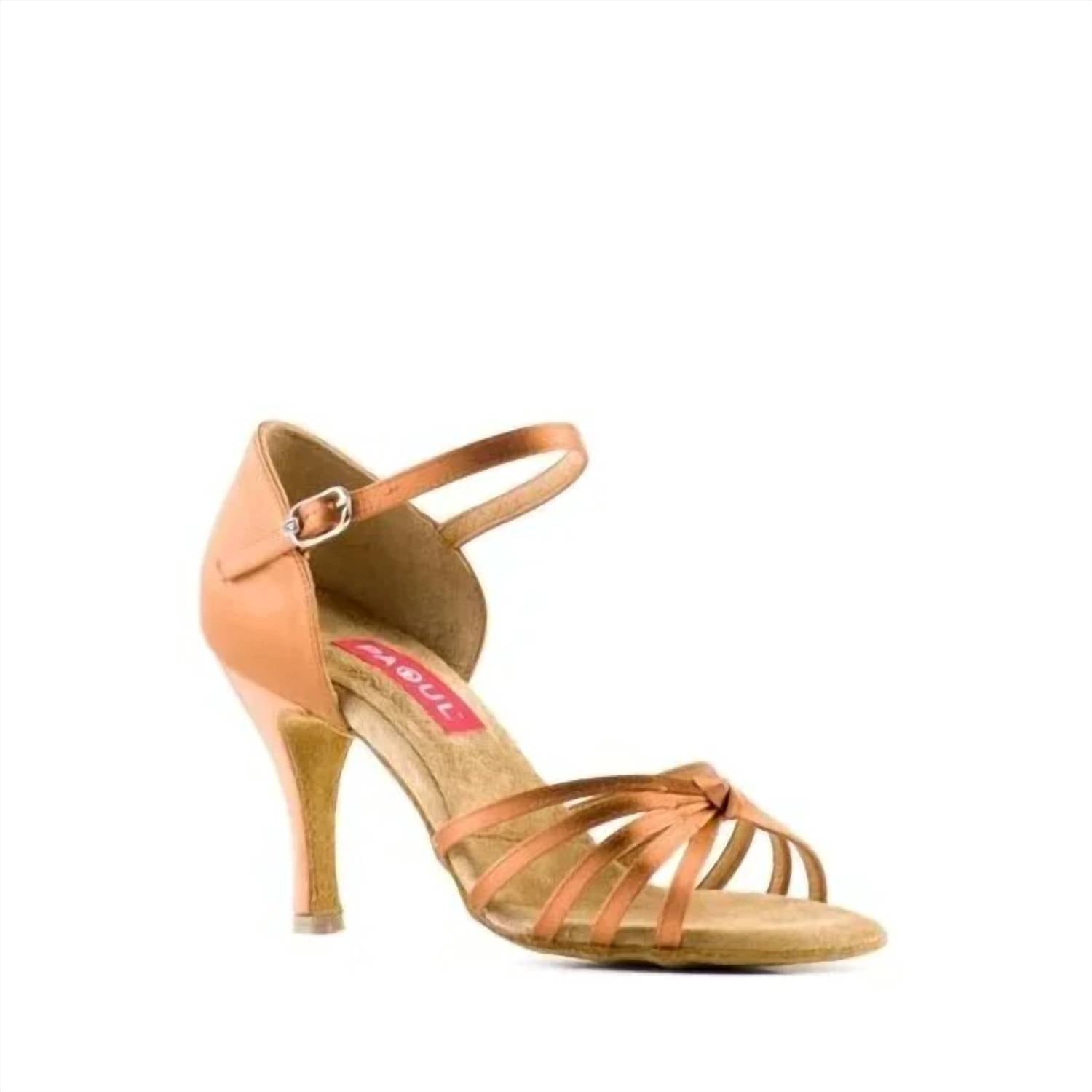 Paoul Women's Guapacha Ankle Strap Dance Sandals in tan - women's sandal - detail view