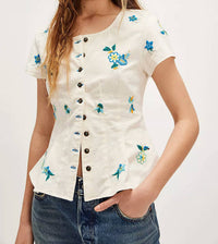 Free People - Kelly Embroidered Blouse