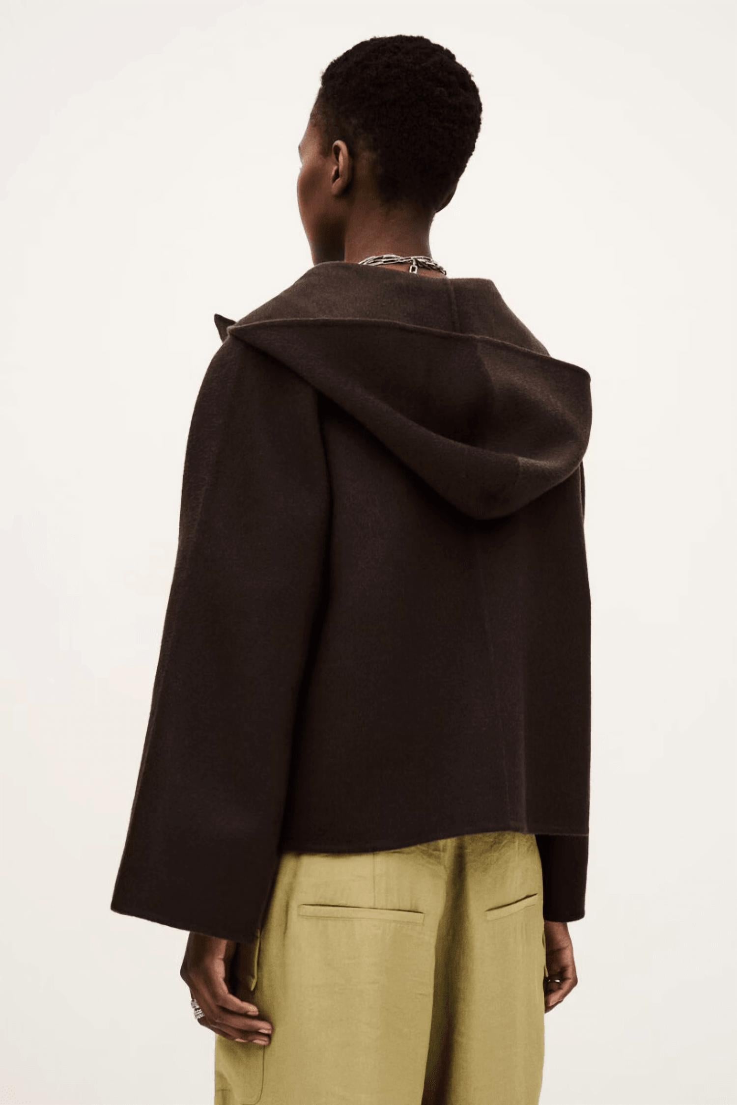 ba&sh Kove Loose-fitting Straight Jacket in brown - women's jacket - alternate view