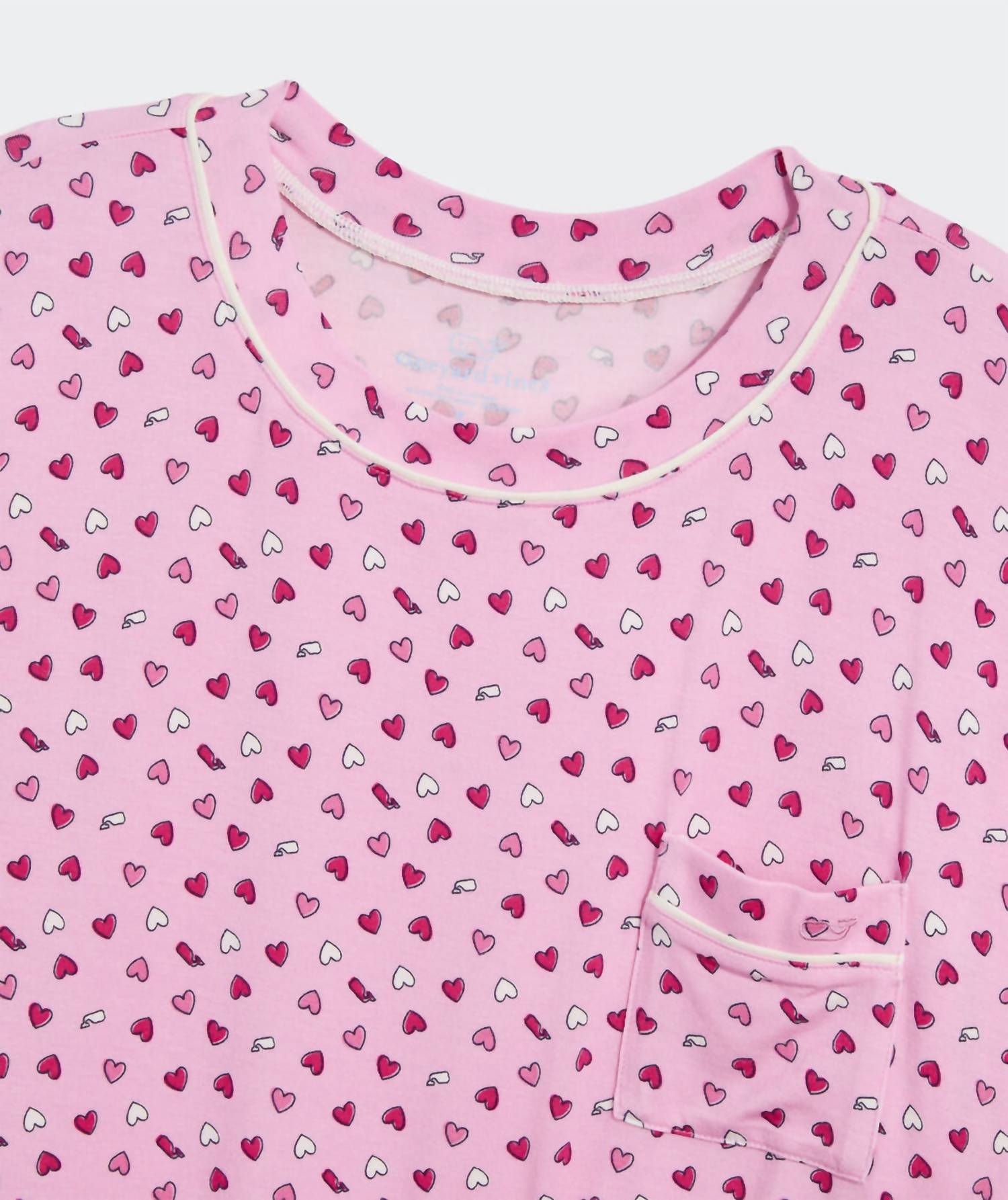 vineyard vines Women's Super-soft Knit Pajama Set in hearts cot can - women's intimate - detail view