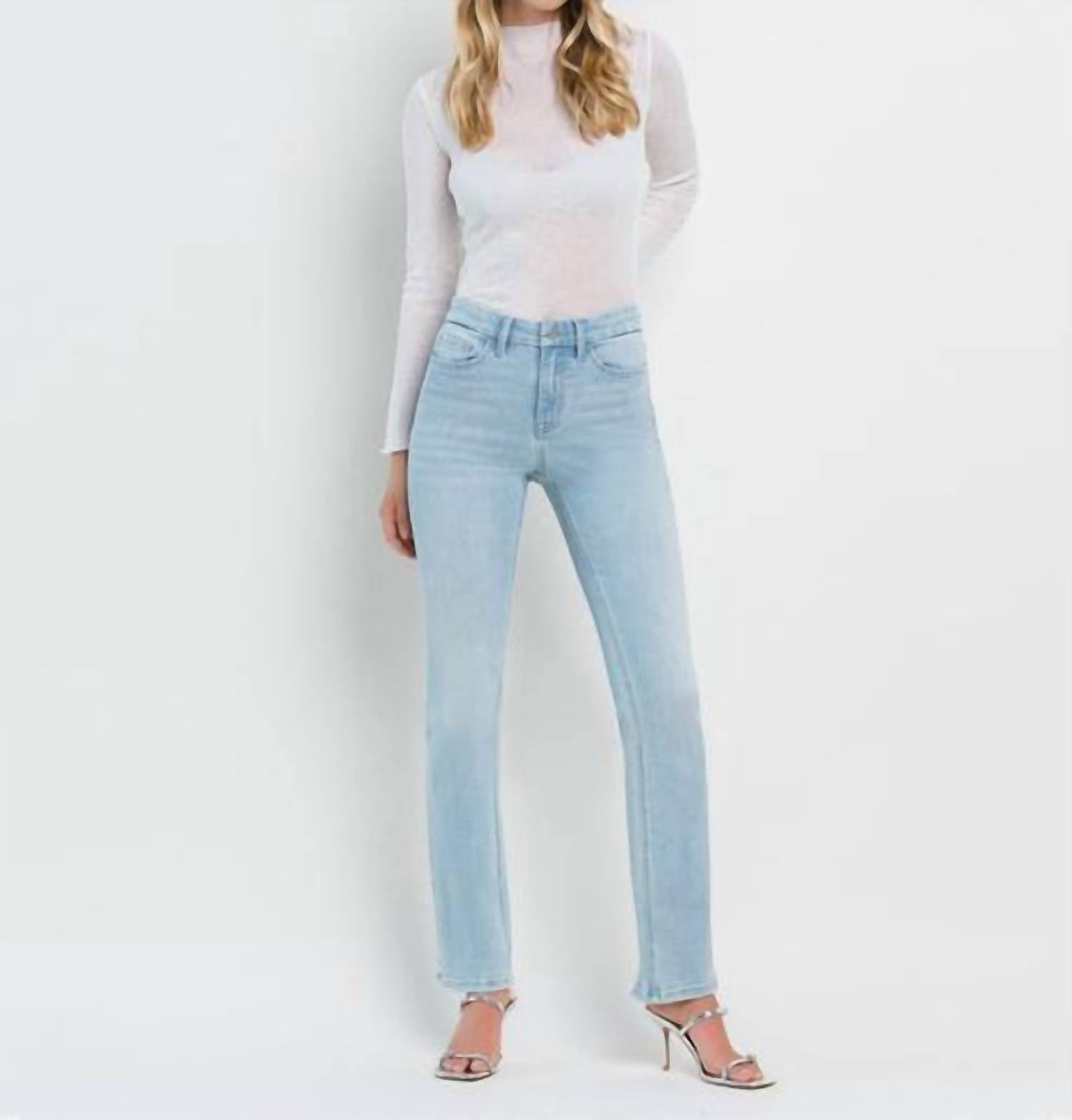Flying Monkey - Well Connected High Rise Distressed Hem Bootcut Jeans