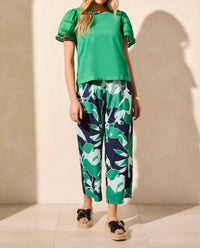 Tribal - Cotton Jersey Flutter Sleeve Top
