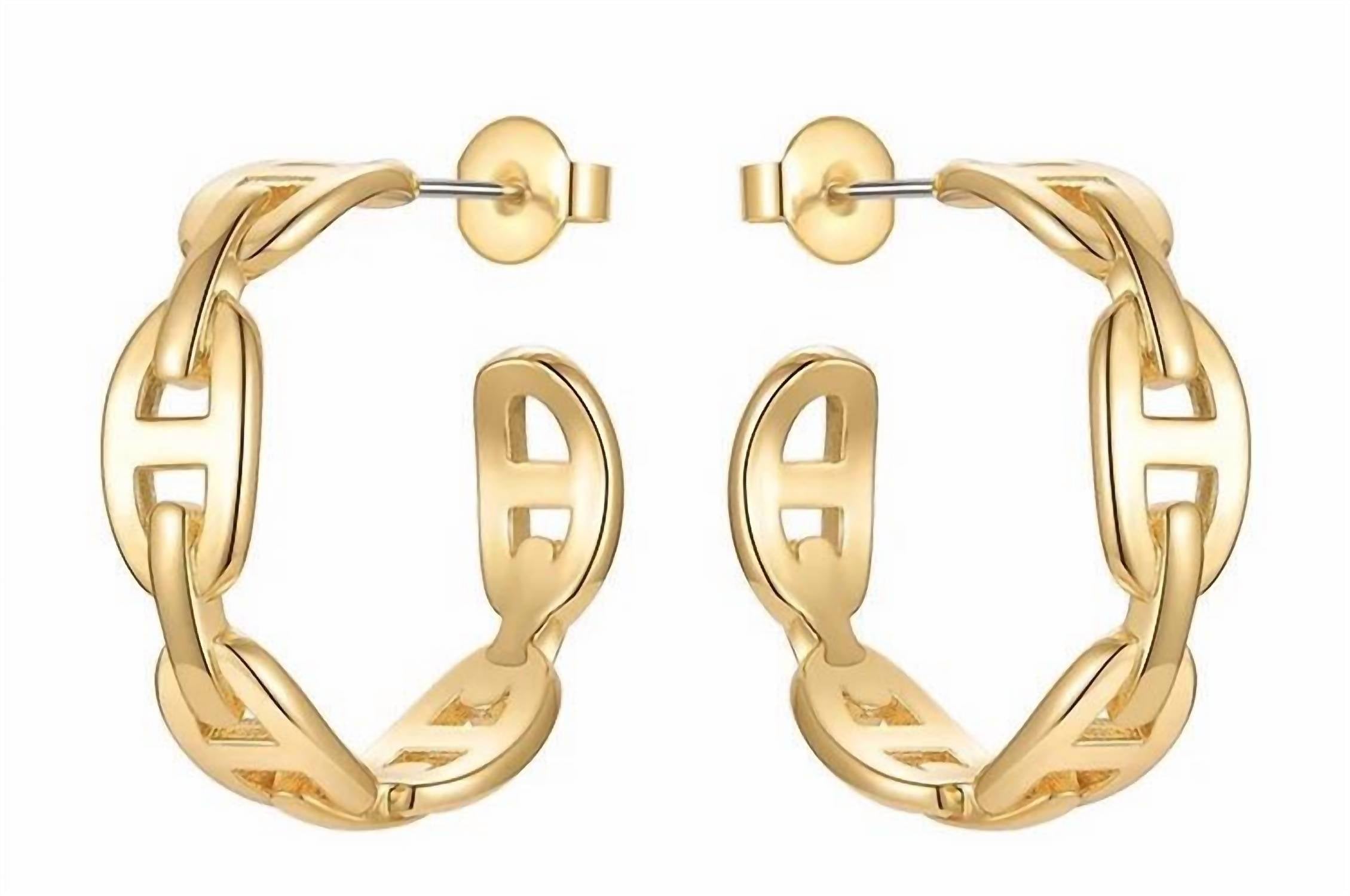 Sahira Jewelry Design - Women's Rosie Link Hoops