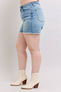 Judy Blue - High Waist Western Embroidery Cut Off Denim Shorts