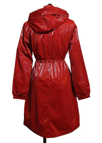 Nikki Jones - Women's Shiny Long Sleeves Rain Jacket