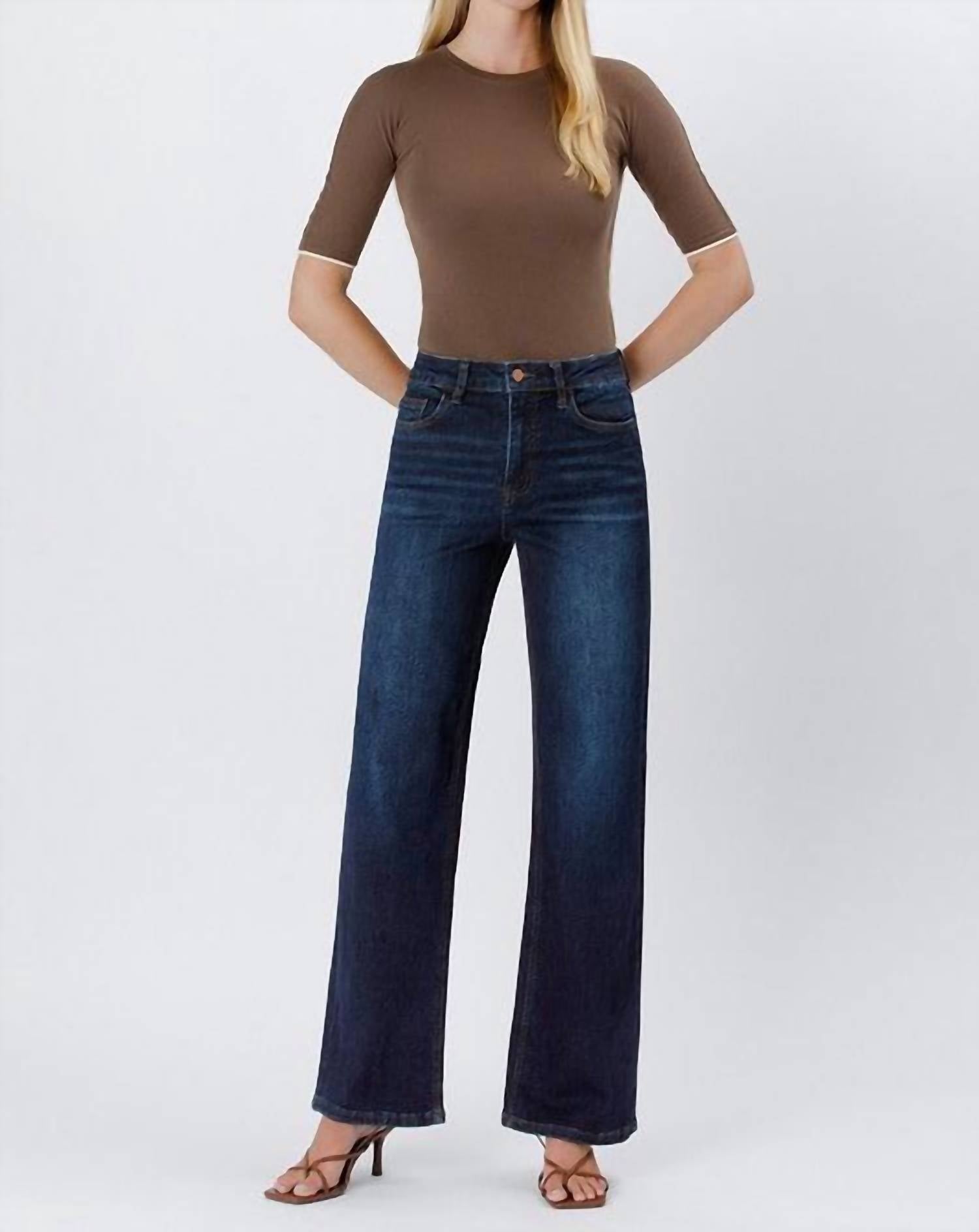 Vervet By Flying Monkey - 90's Super High Rise Wide Leg Denim Jeans