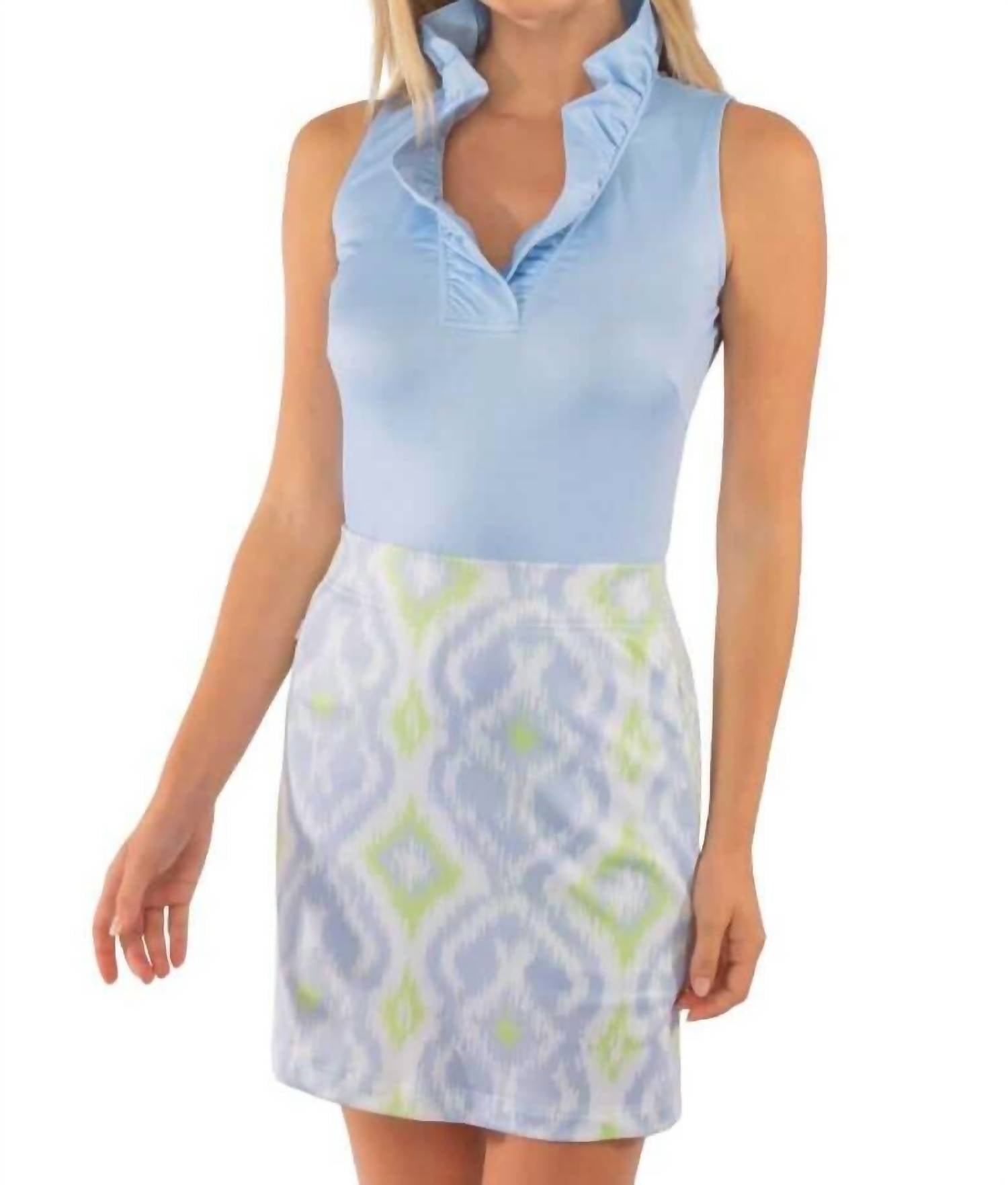 Gretchen Scott - Jersey Sleeveless Ruffneck Top - Solid