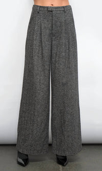 Greylin - adele high waist herringbone wide leg trouser