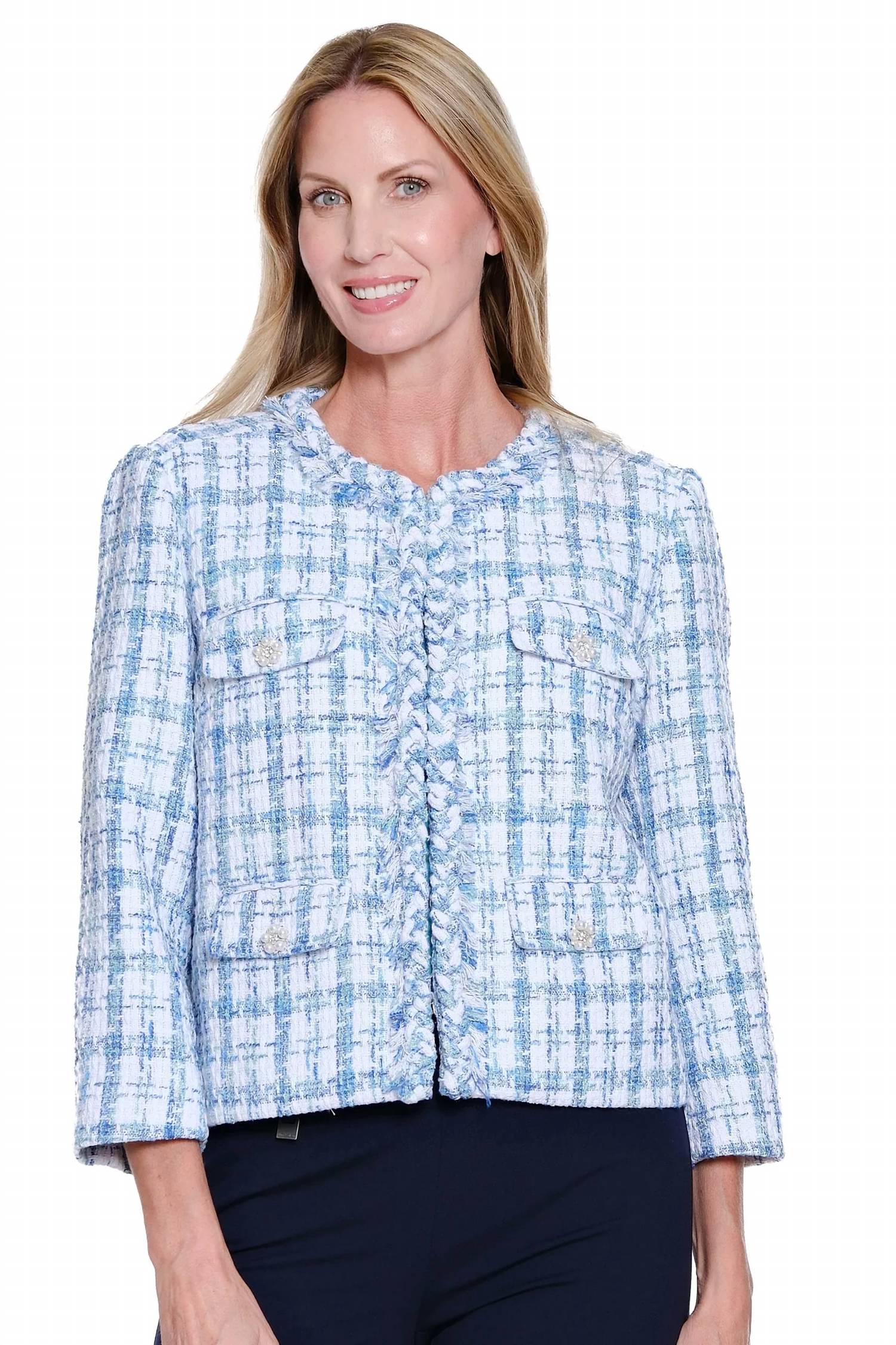 Multiples - Woven Tweed Jacket
