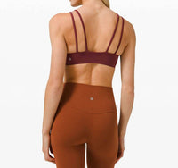 lululemon Like a Cloud Light Support Bra in red merlot - women's intimate - alternate view