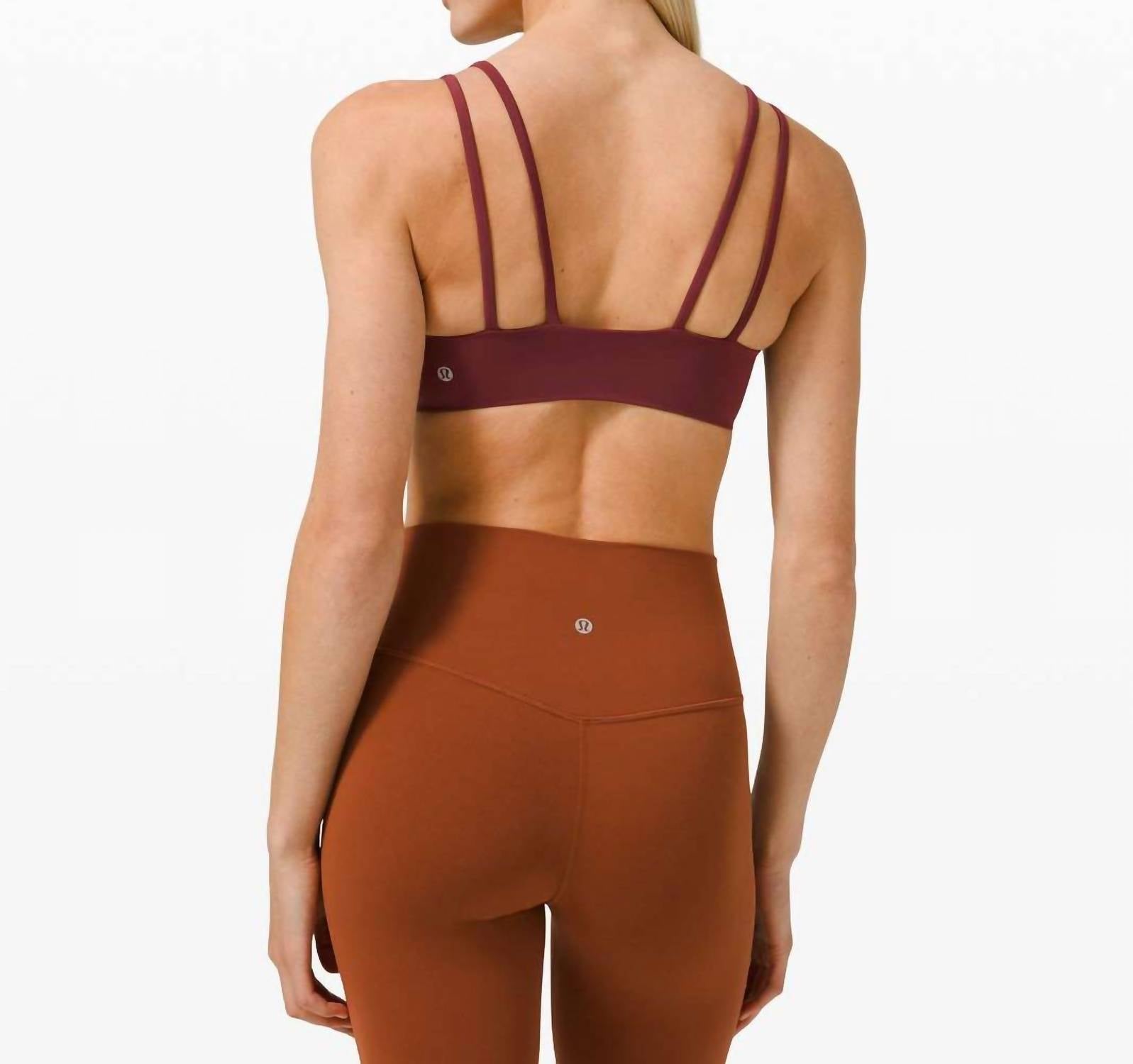 lululemon Like a Cloud Light Support Bra in red merlot - women's intimate - alternate view