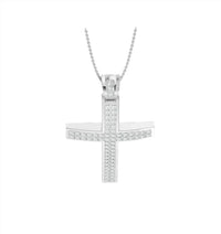 Aamiaa - Stan-p-1.14-3.11-14w Natural Diamond Cross Pendant