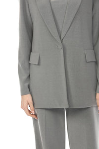 Joseph Ribkoff Relaxed Blazer Jacket in grey melange - women's jacket - view 5