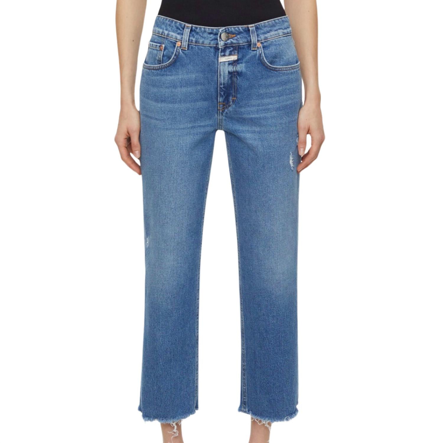 CLOSED Women's Milo Straight Jean in mid blue - women's pants
