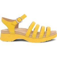 dansko Women's Roxie Sandal in yellow 1 - women's sandal - detail view
