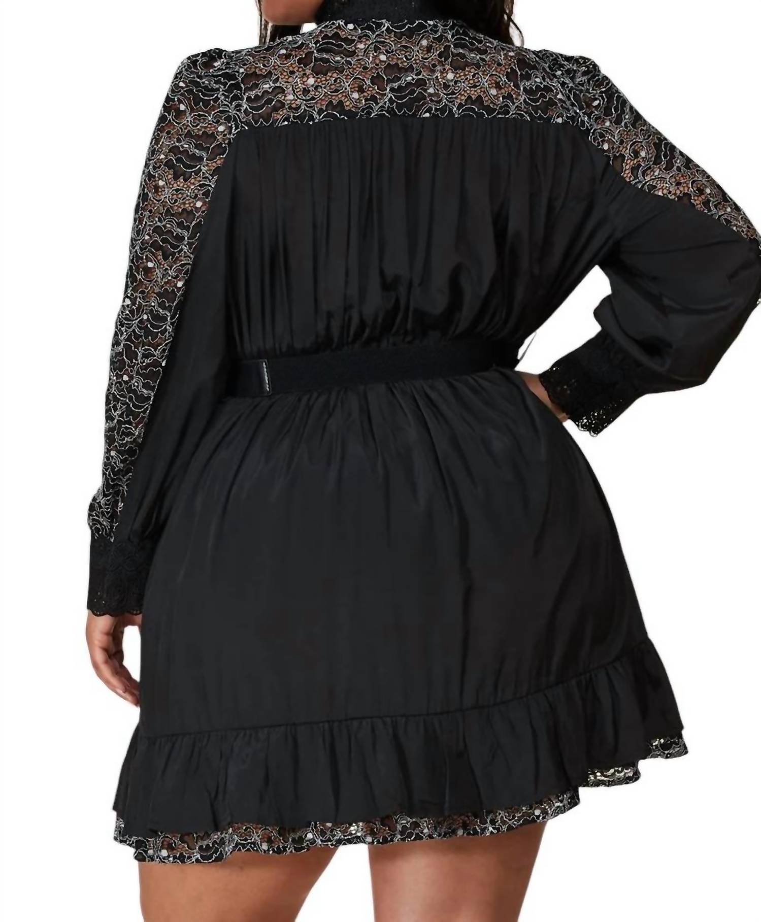 L'Atiste - Lace Long Sleeve Mini Dress