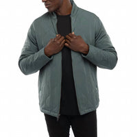 TravisMathew Come What May Jacket in balsam green - men's jacket - detail view