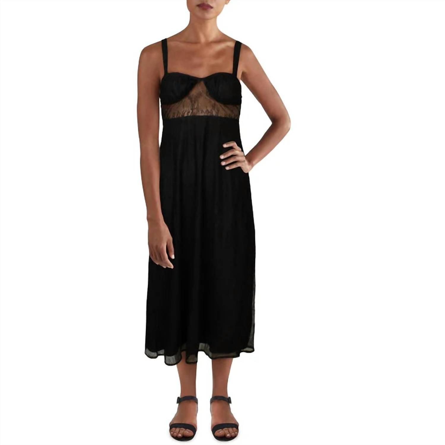 Danielle Bernard - Lace Sheer Midi Dress