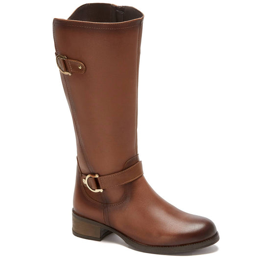 Andrea - Women's Riding Boots With Metal Ornaments