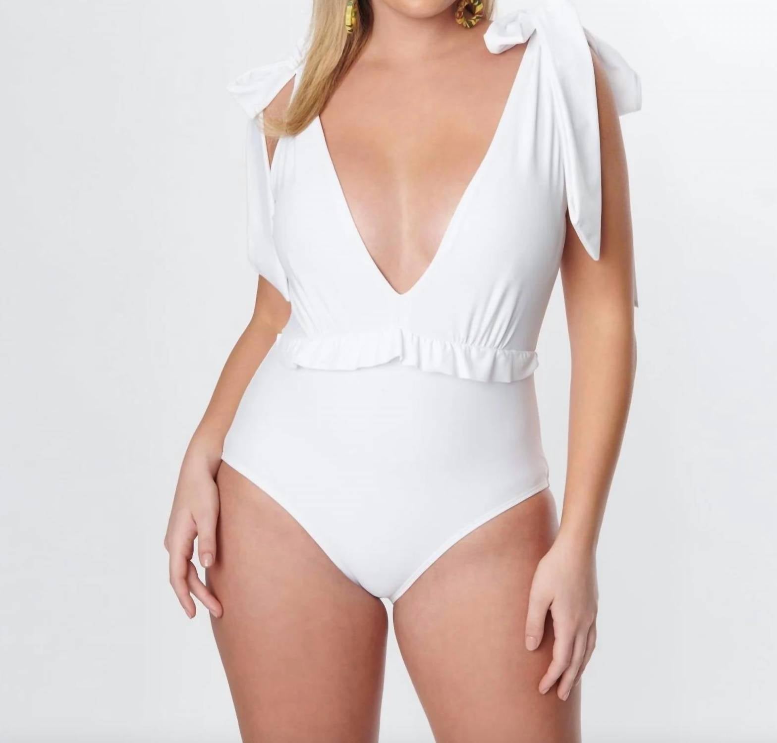 Unique Vintage - Plunge One Piece Swimsuit