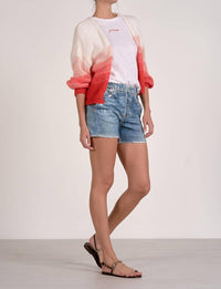 ELAN Loose Fit Cardigan Top in ombre - women's cardigan - detail view