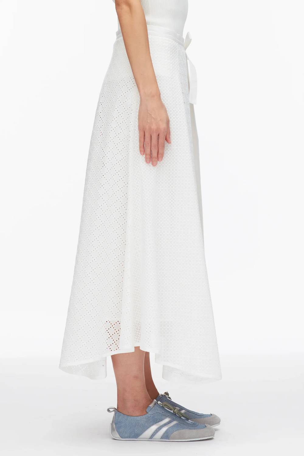 3.1 Phillip Lim - Broderie Anglaise Patchwork Midi Skirt