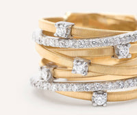 Marco Bicego - Women's 18k Diamond 7 Row Goa Ring