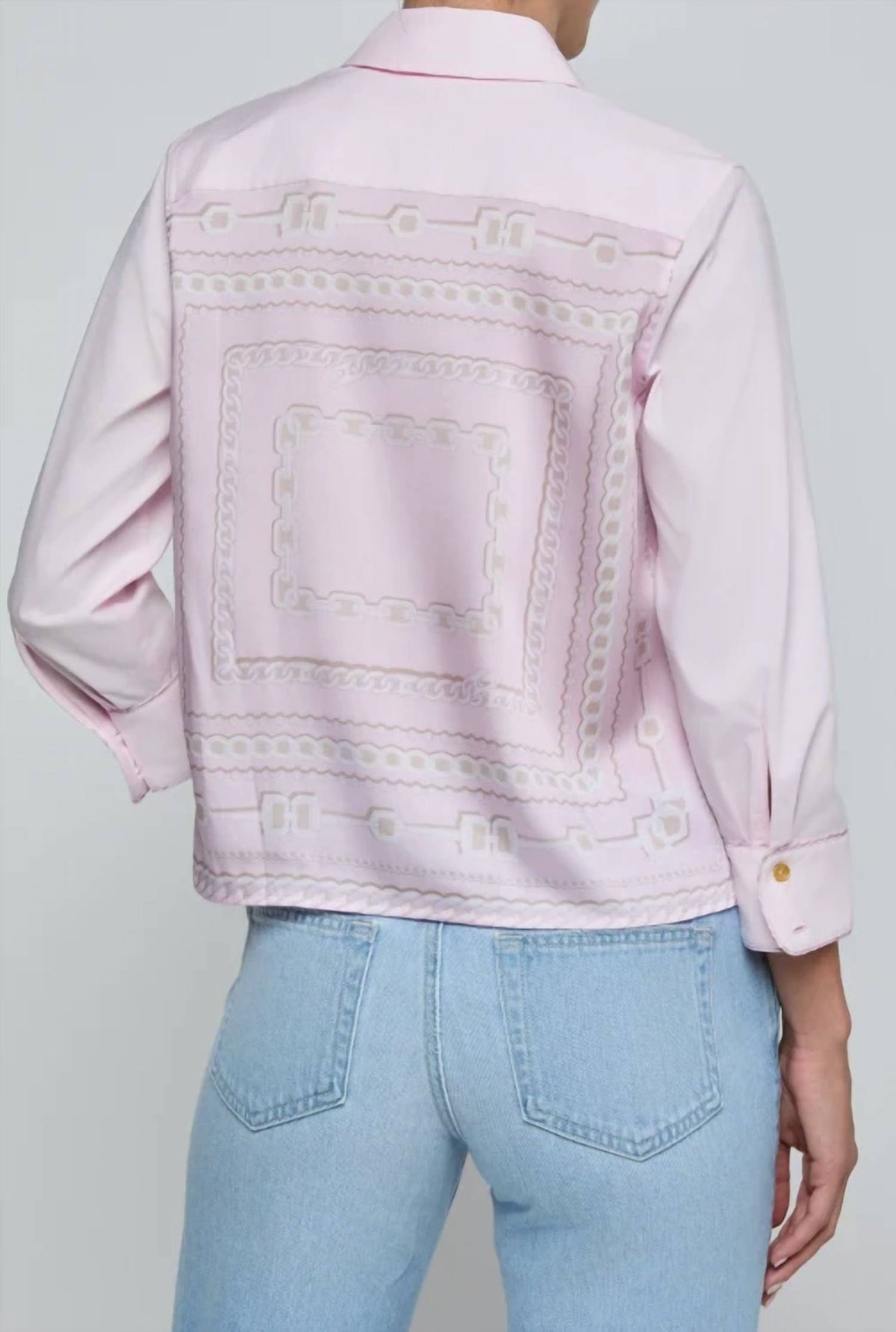 L'Agence - Fawn Piping Scarf Blouse