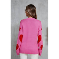 Suhkasana - Heart Knit Sweater Pullover