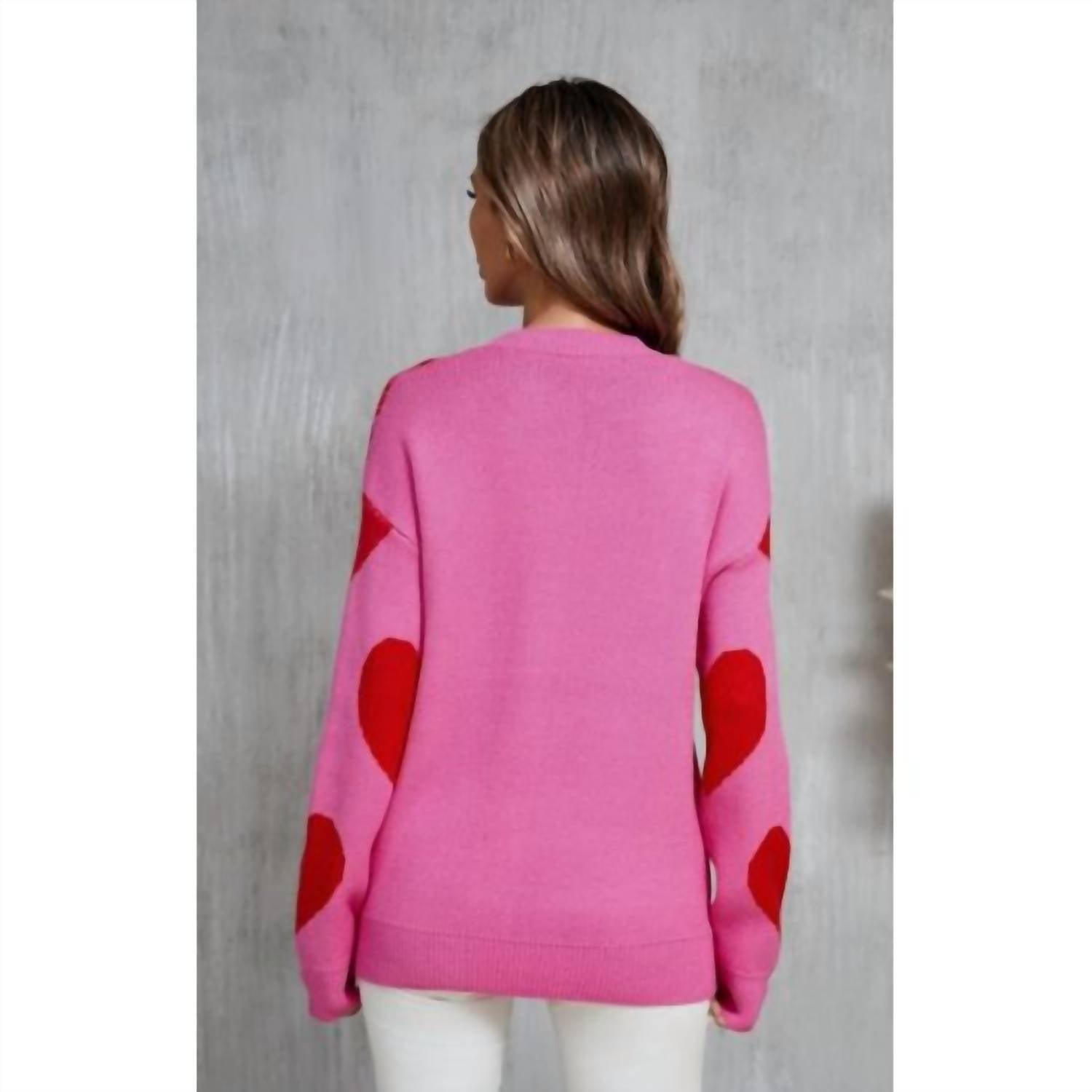 Suhkasana - Heart Knit Sweater Pullover